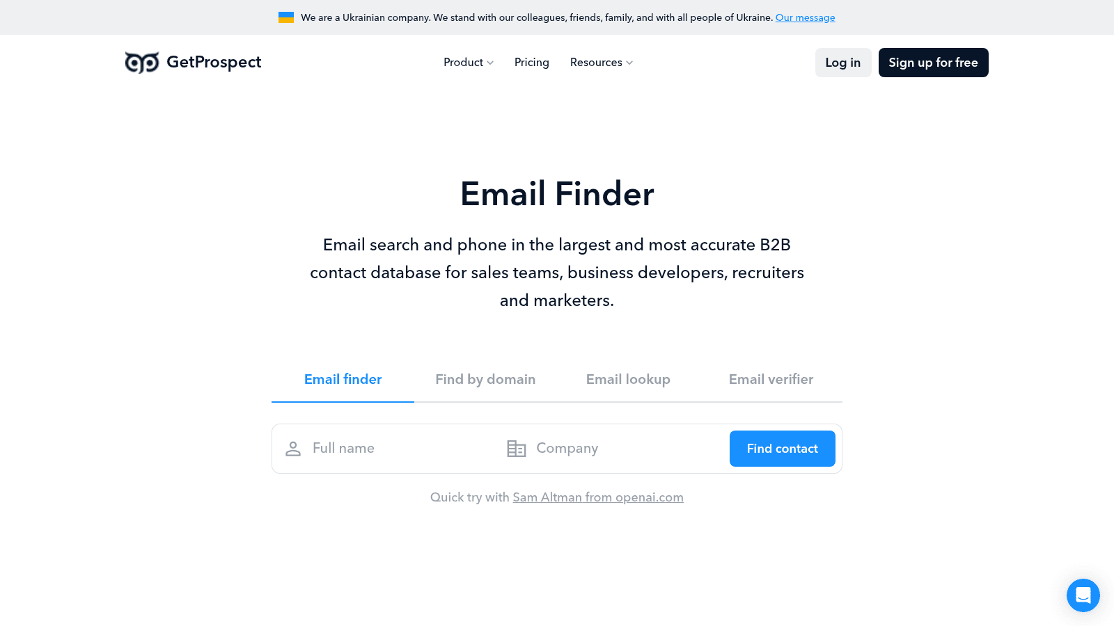 GetProspect as a top email finding tool