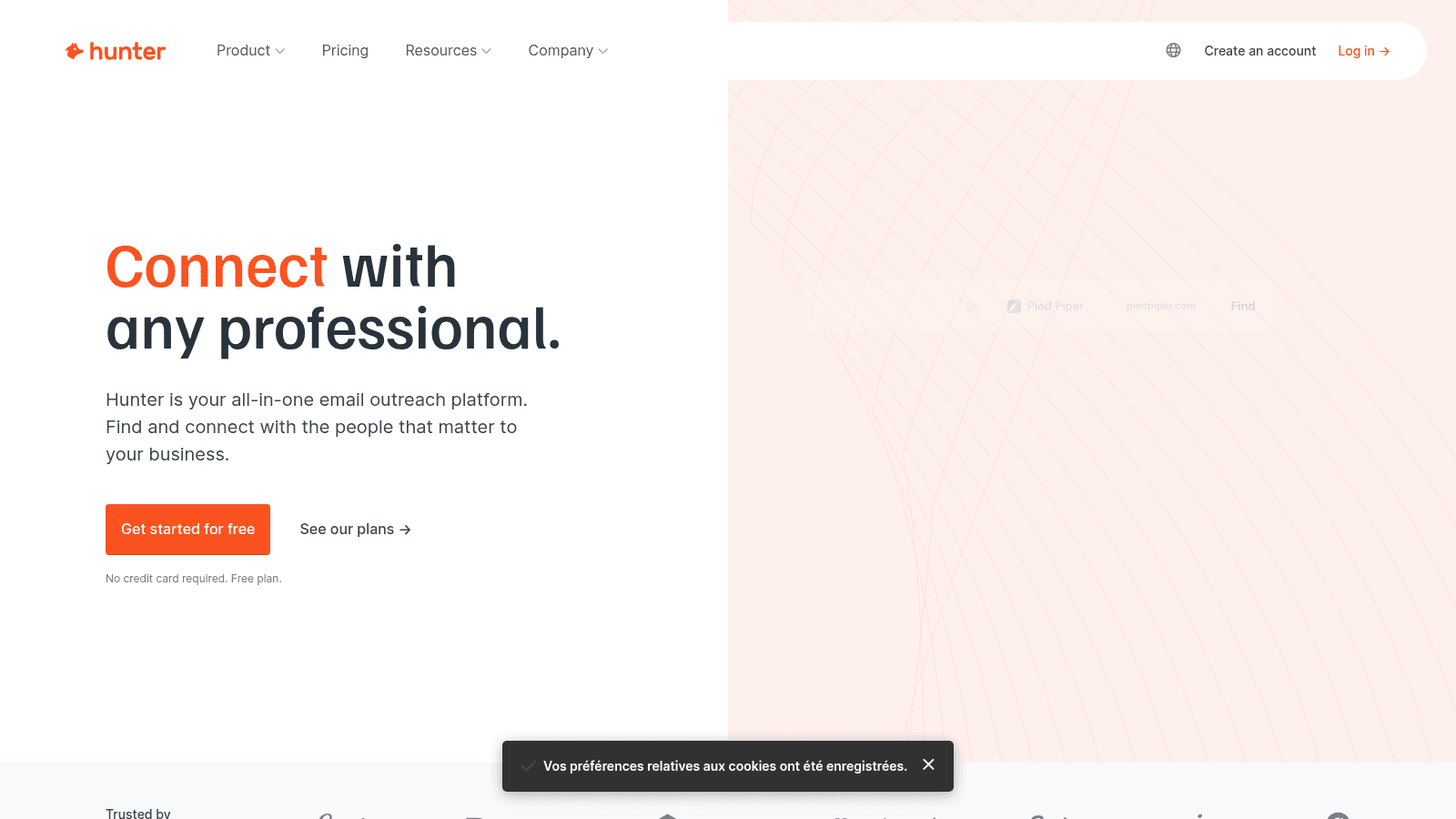 Hunter as a top email finding tool