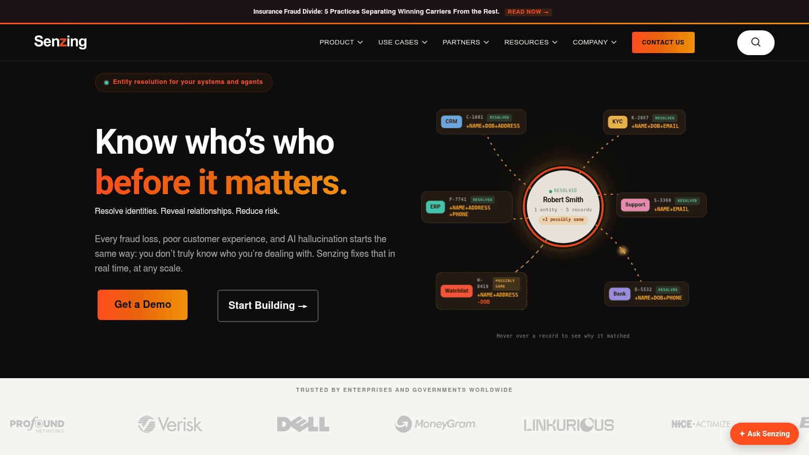 Senzing as one of the best data matching software