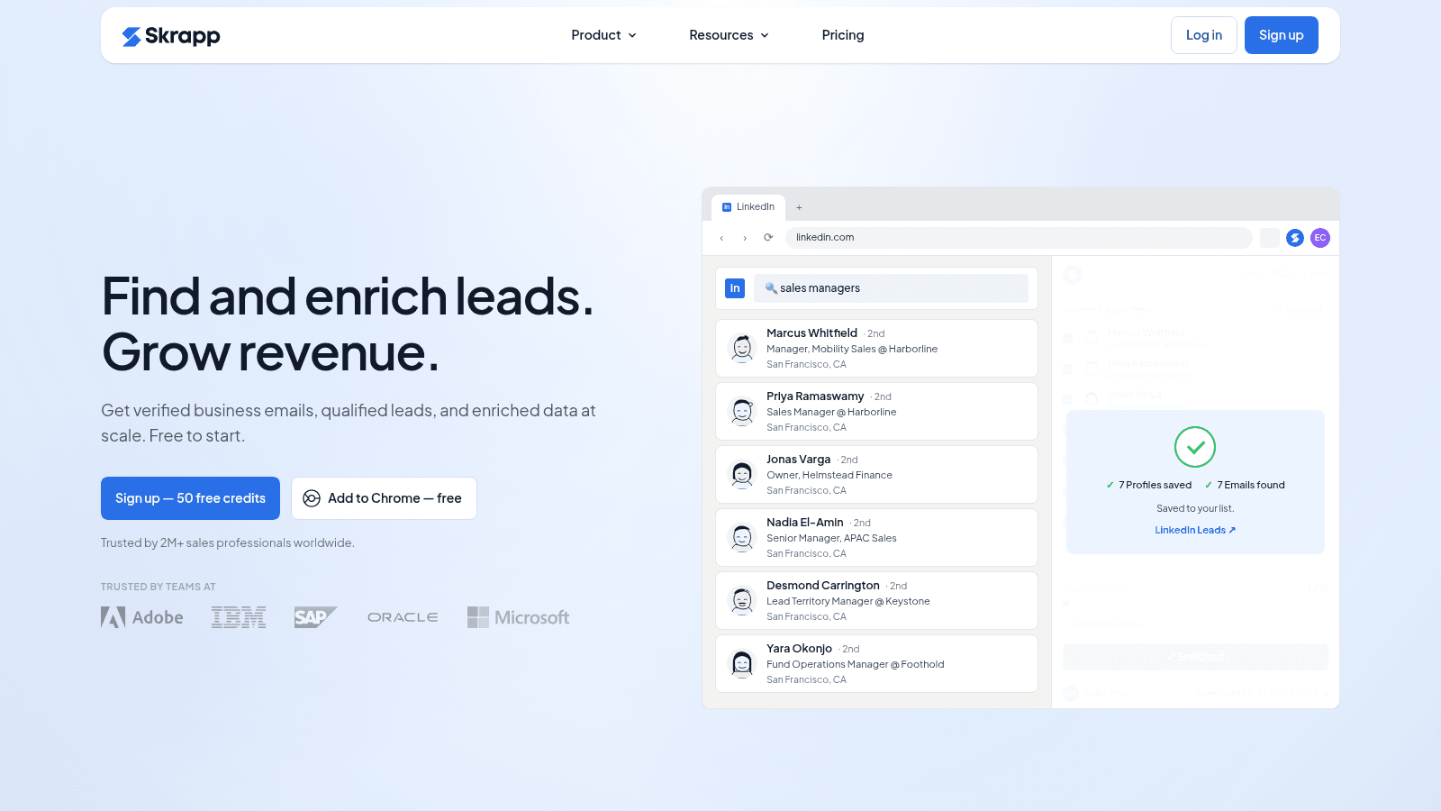 Skrapp as a top email finding tool