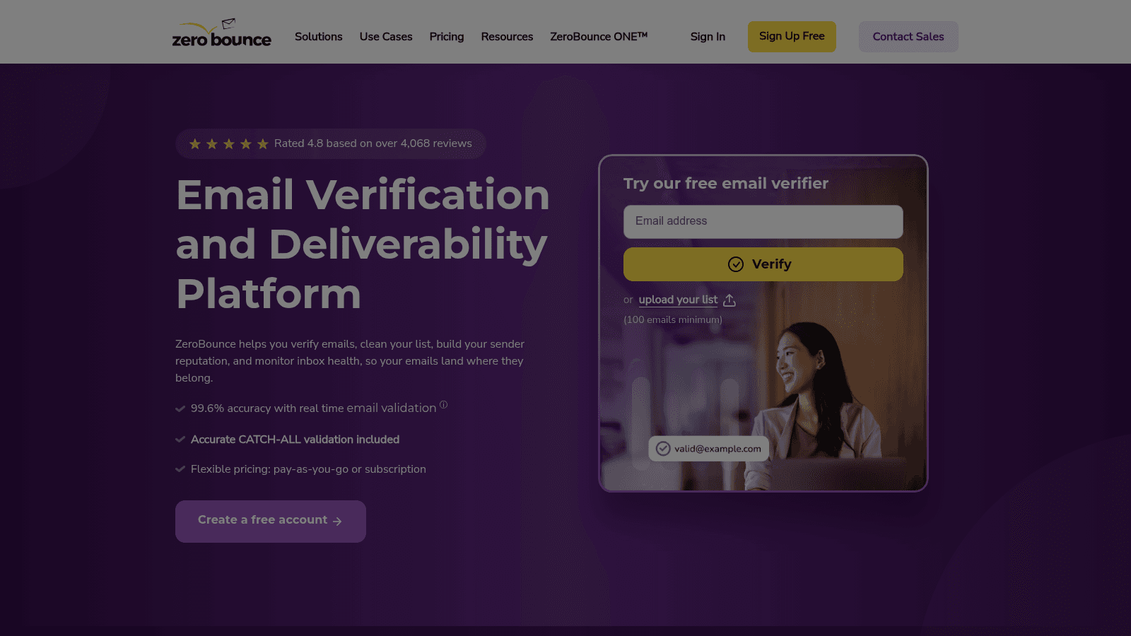 ZeroBounce as a top email validation tool